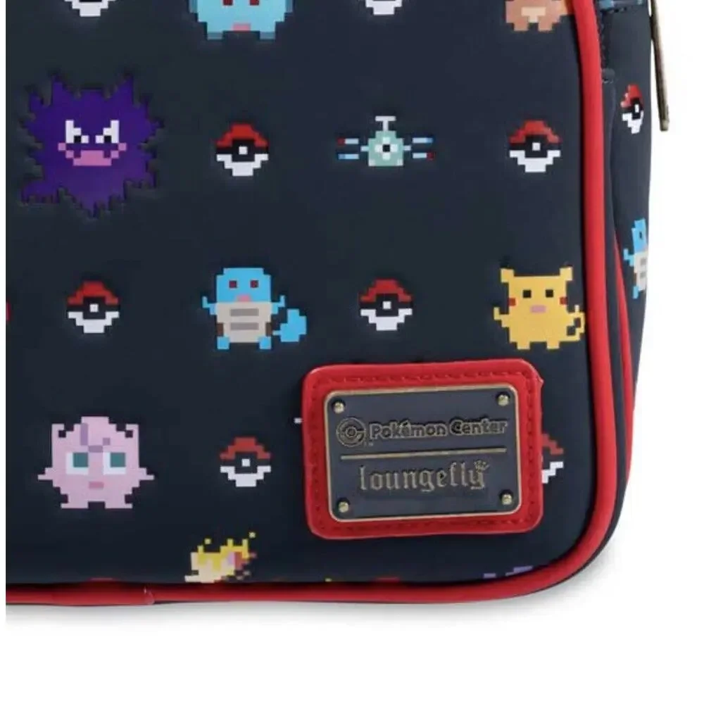 Loungefly Pokemon Mini Backpack Bag Embroidered Poke Ball NWT Pixelated Art 2021